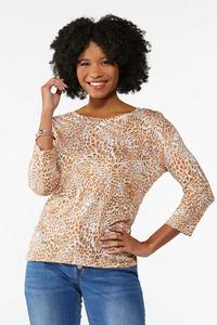 Ruched Blushing Leopard Top