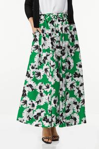 Pull On Floral Maxi Skirt