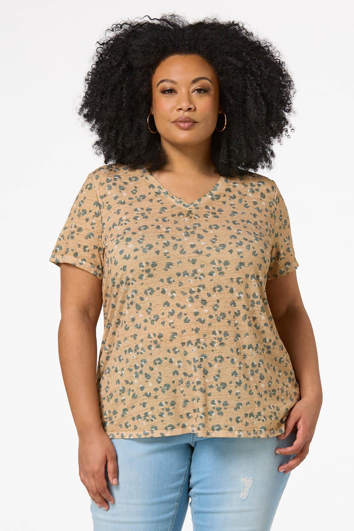 Plus Size Animal Print Tee