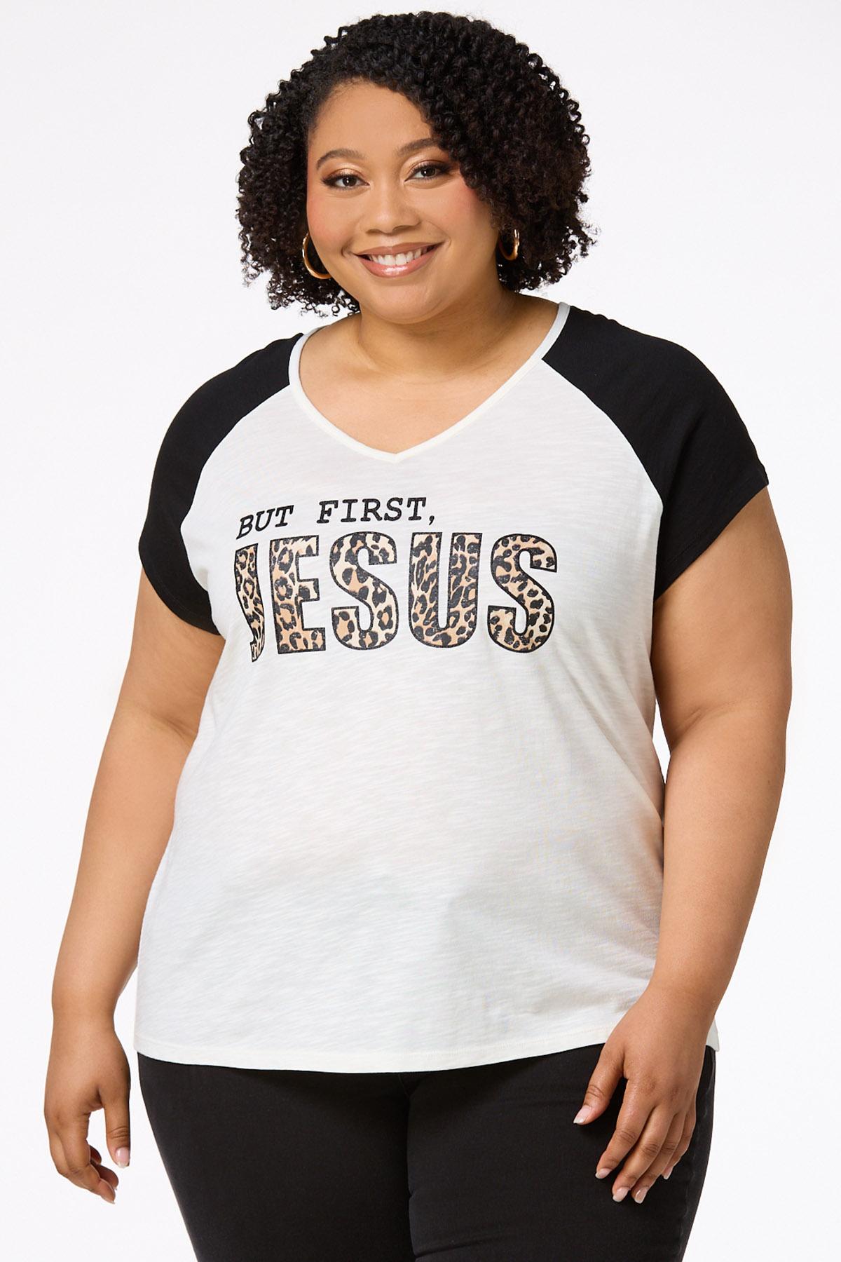 Plus Size But First Jesus Tee