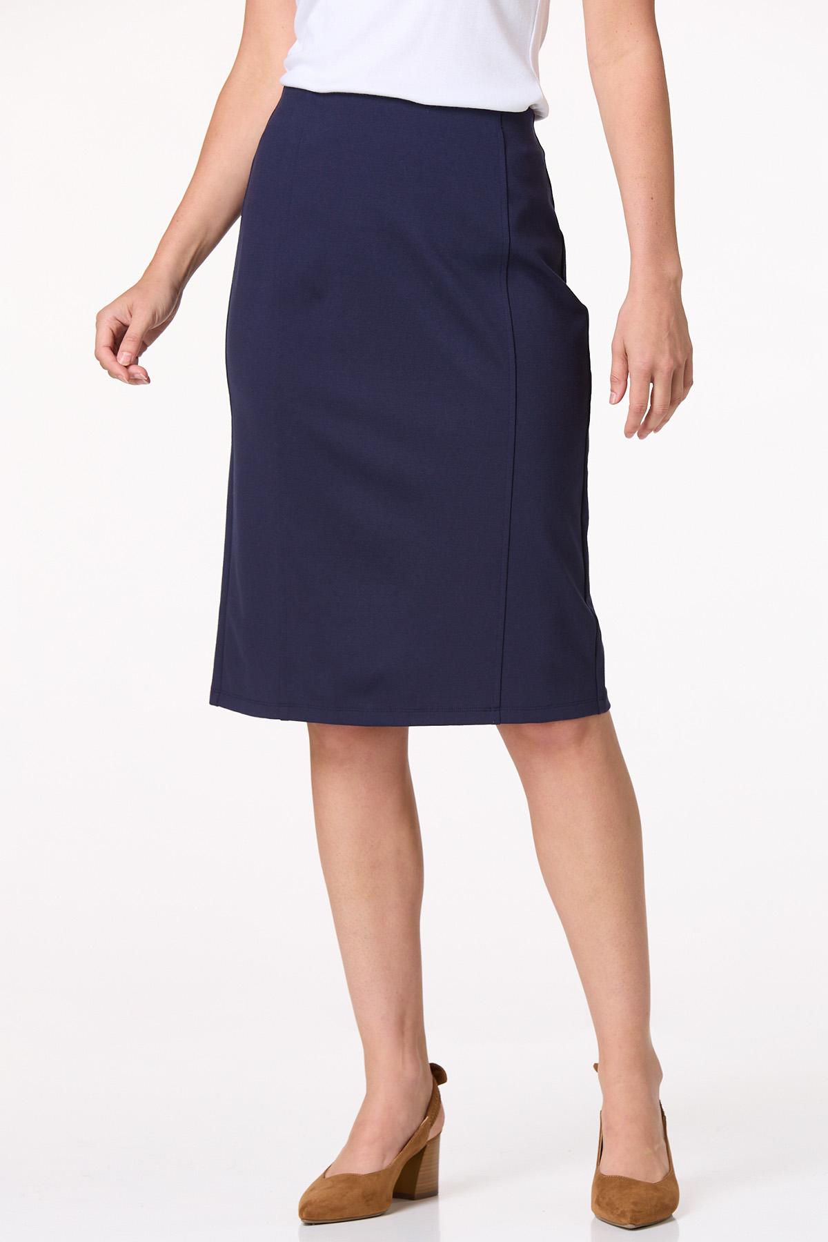 Ponte Pull-On Pencil Skirt