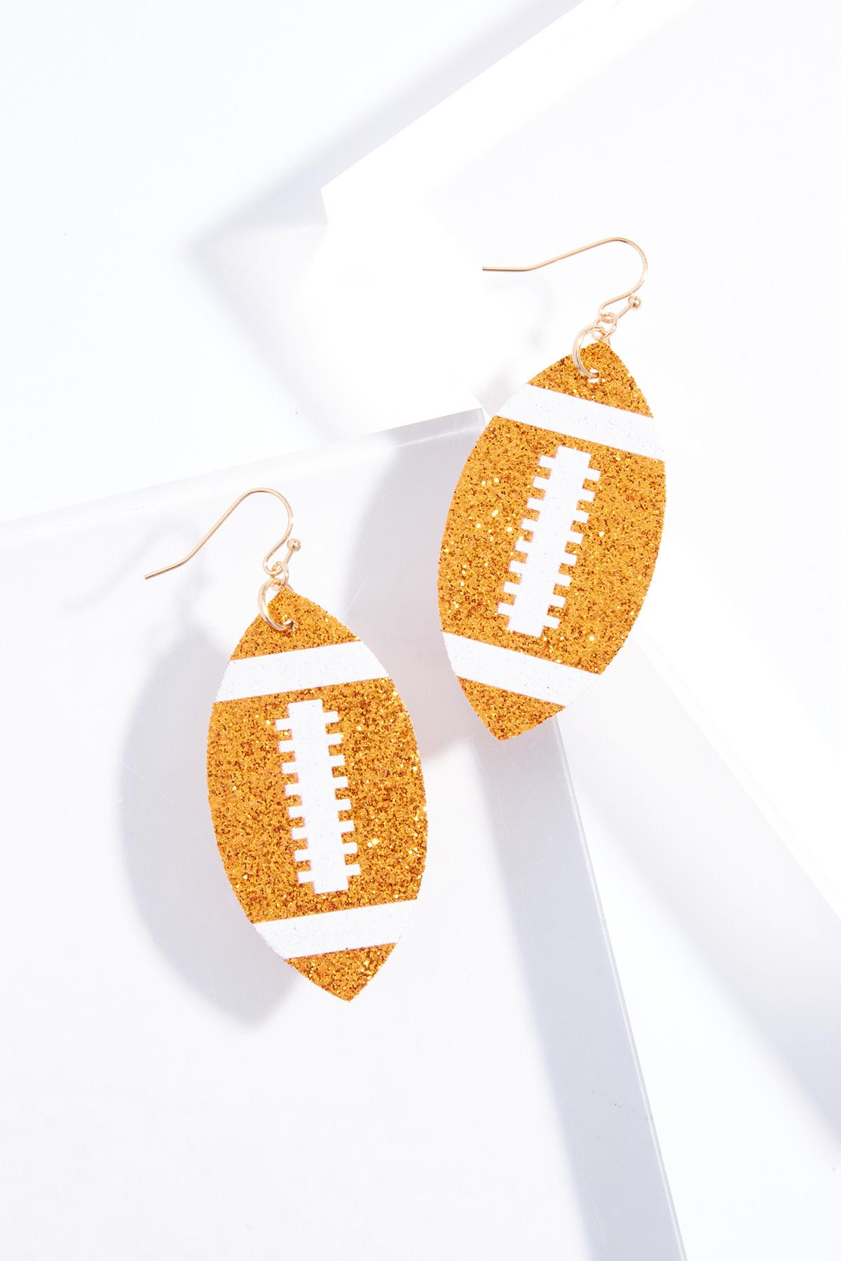 Glitter Football Earrings