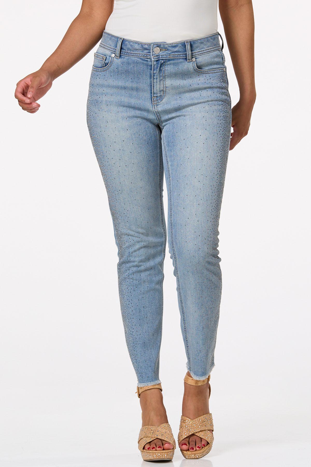 Metal Stud Ankle Jeans