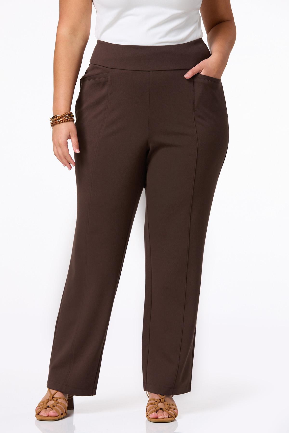 Plus Size Ponte Straight Leg Pants