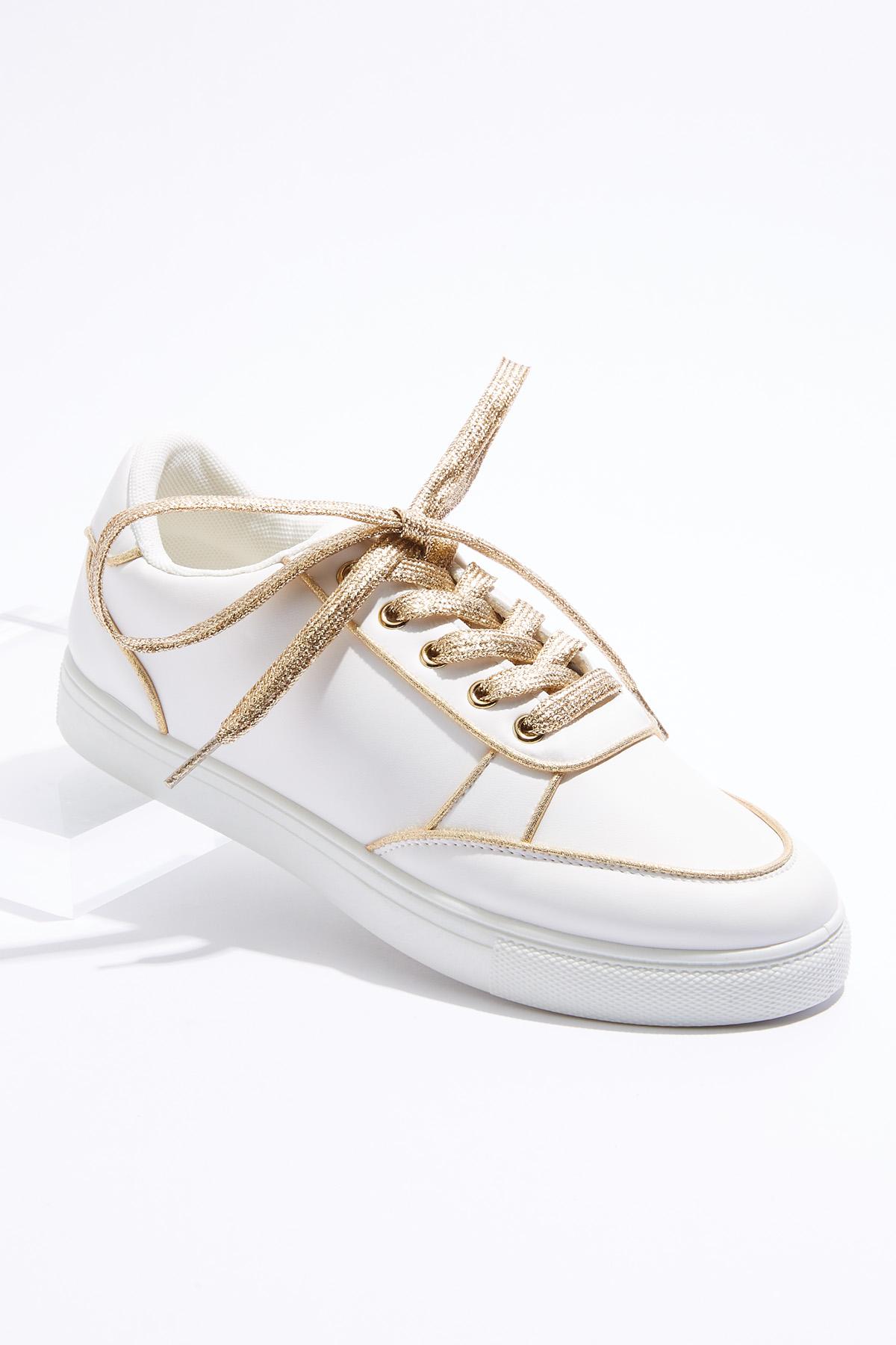 Metallic Piping Trim Sneakers