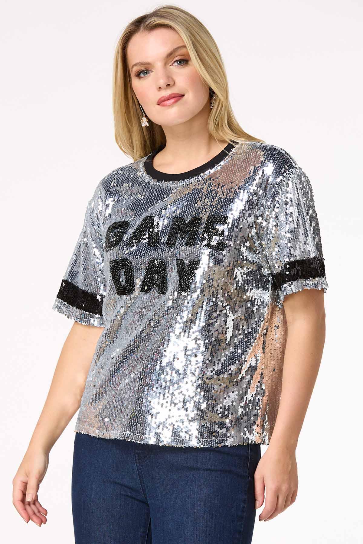 Sequin Game Day Top