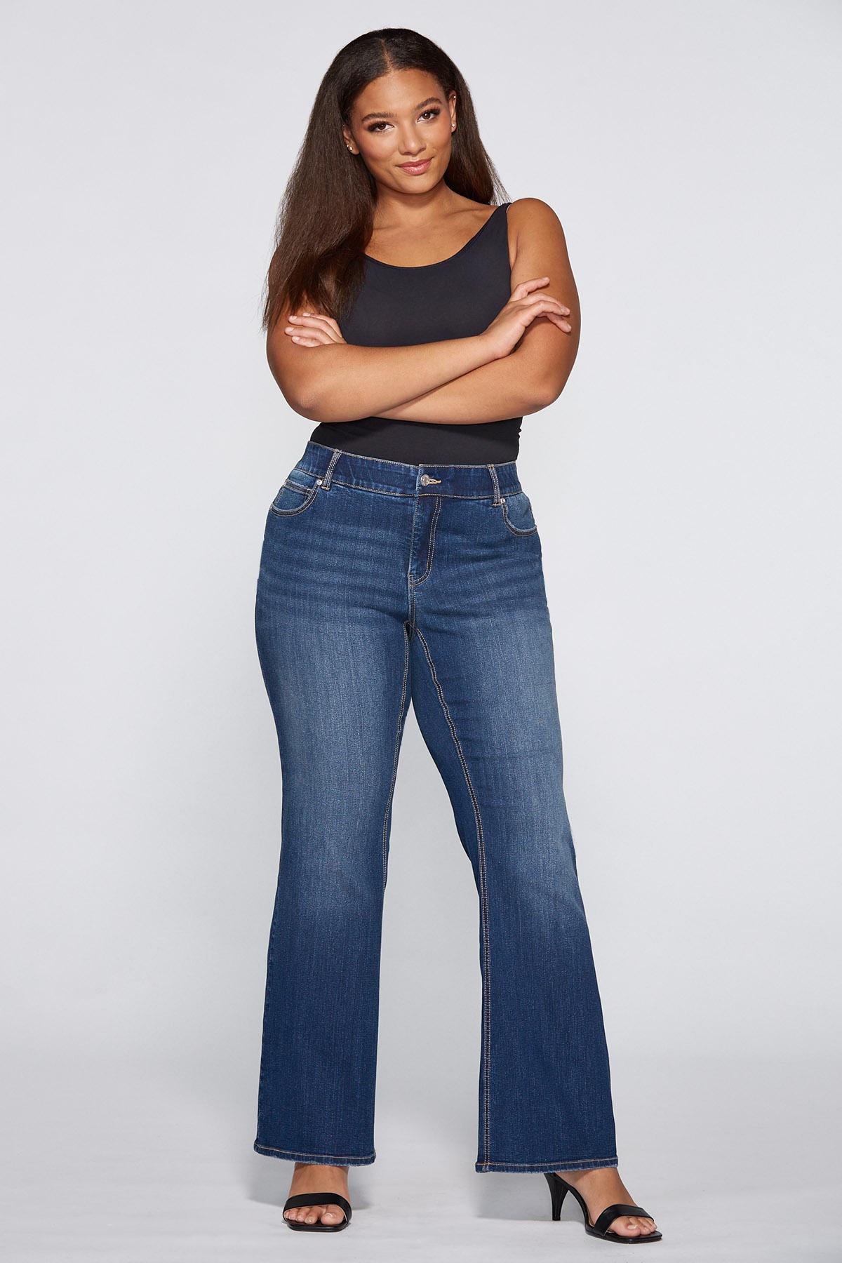 Plus Size Contour Slim Bootcut Jeans