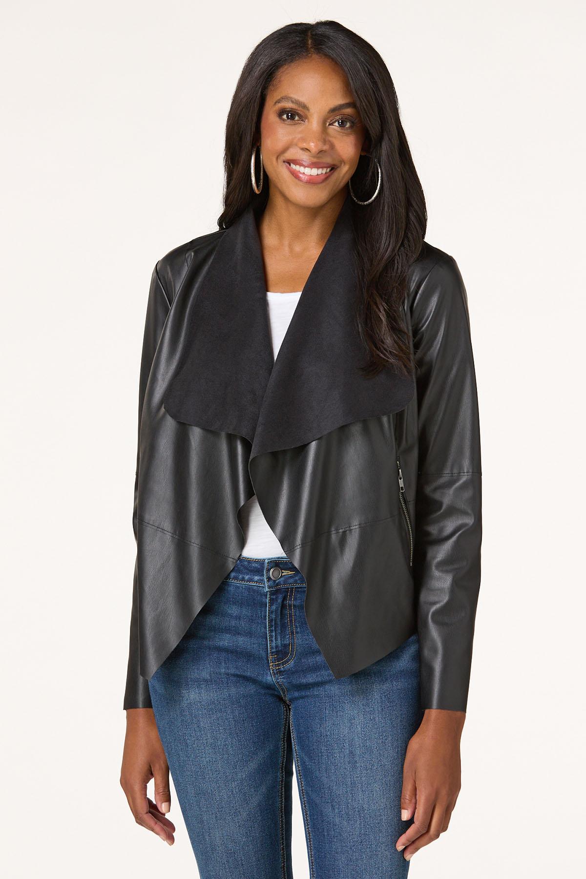 Faux Cascading Moto Jacket