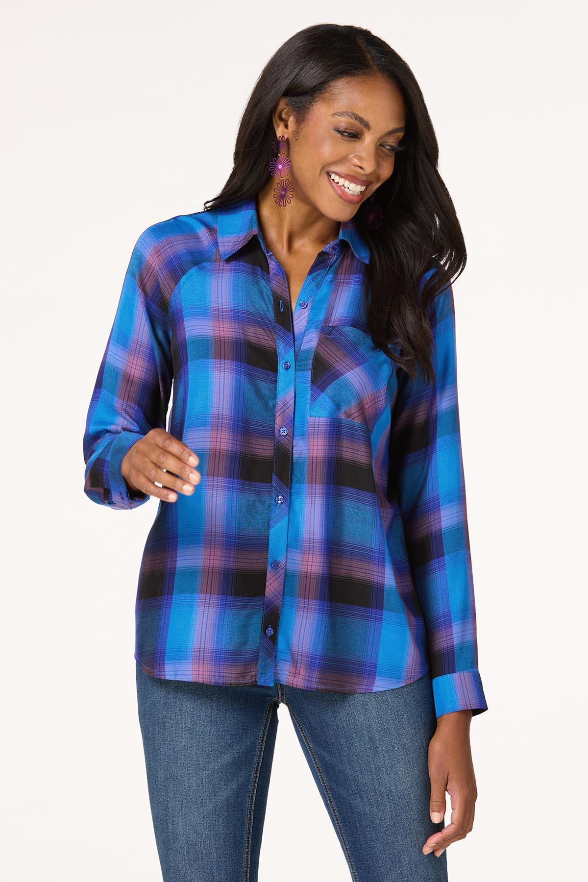 Blue Plaid Shirt