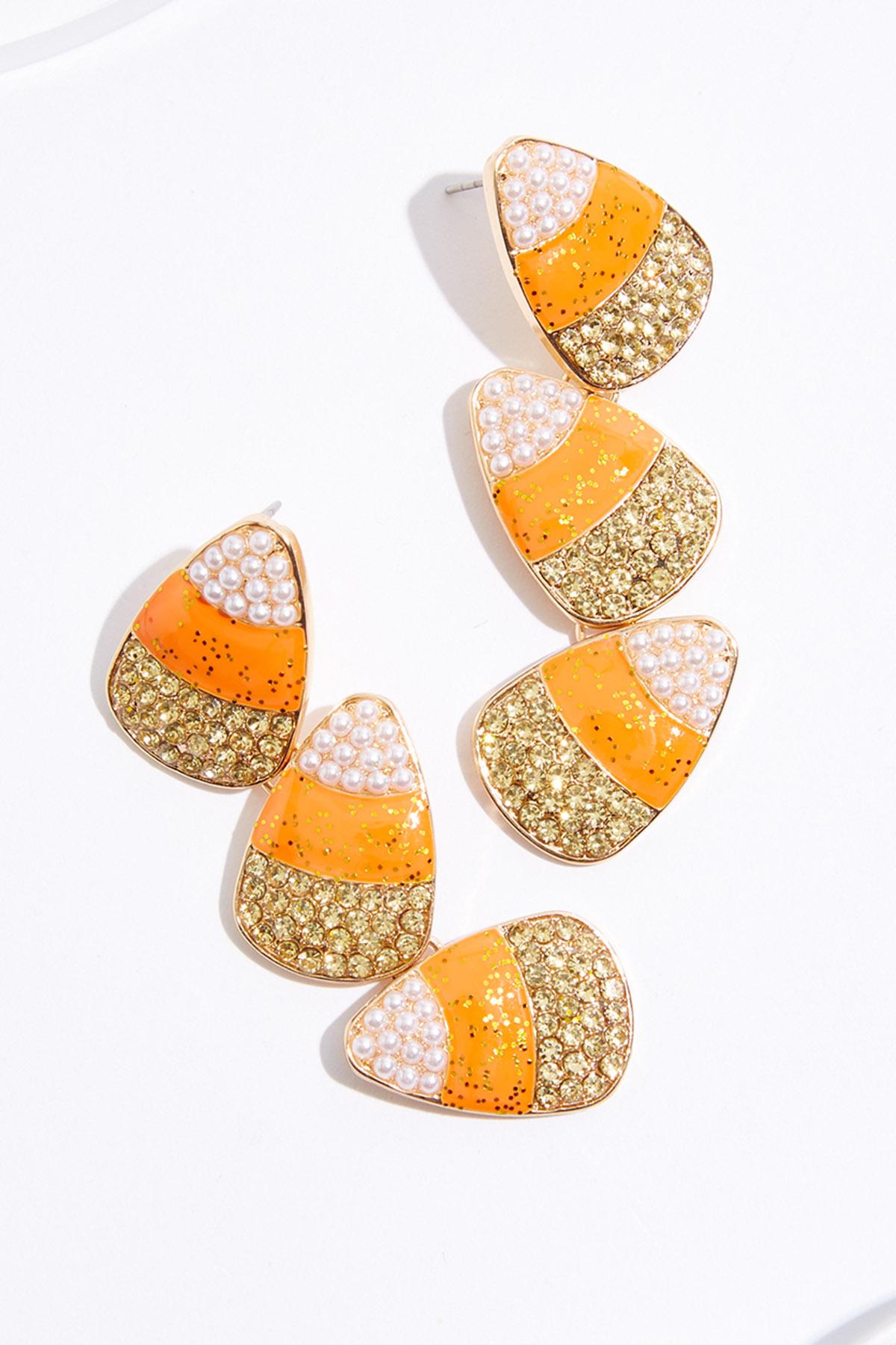 Candy Corn Linear Earrings