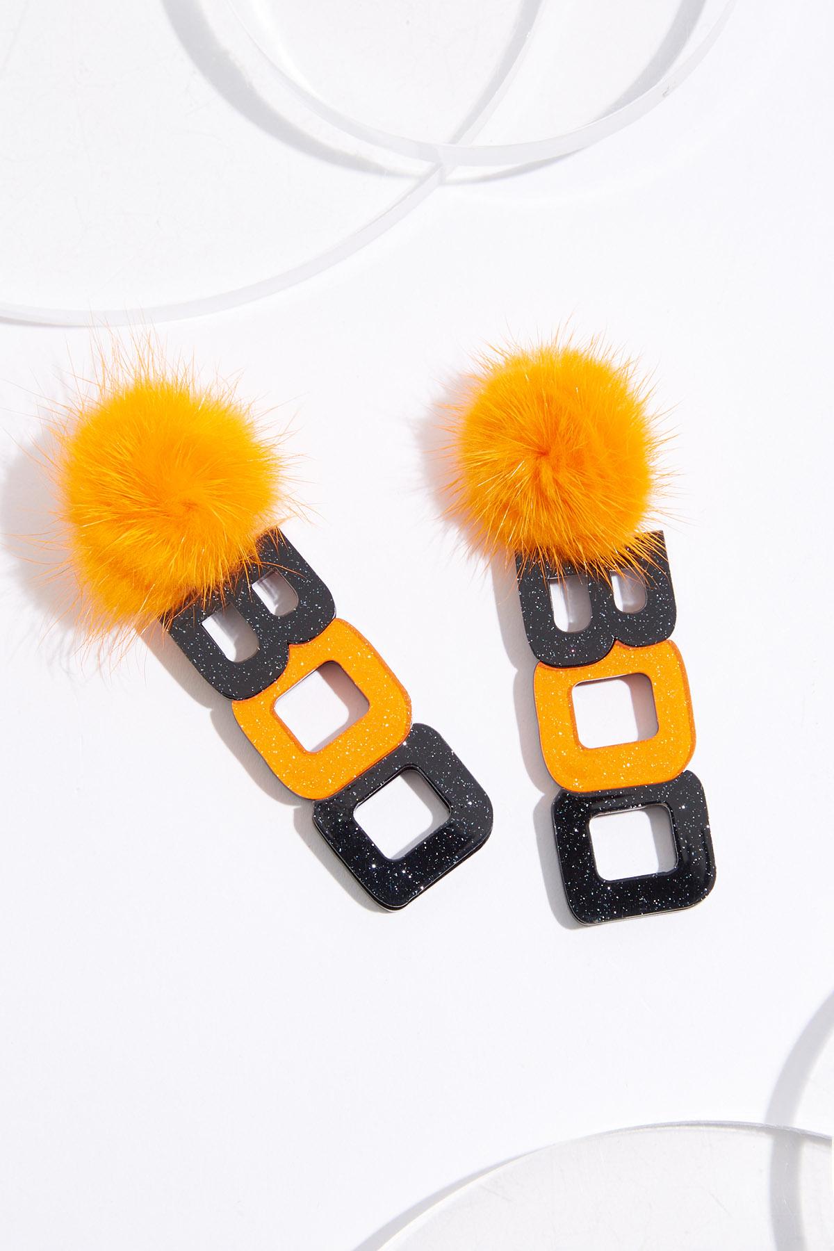 Fur Ball Boo Earrings