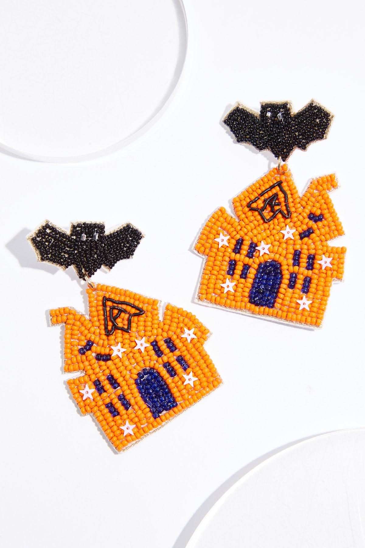 Haunted Bat House Earrings