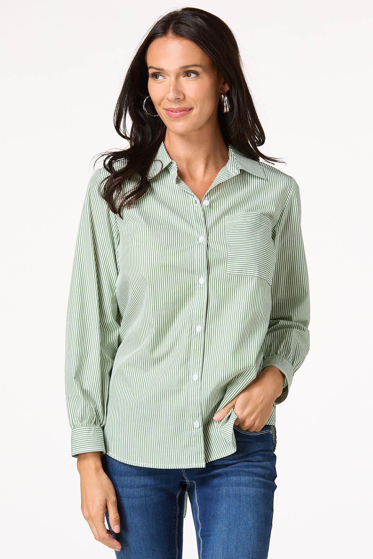 Bow Back Detail Button Down Shirt