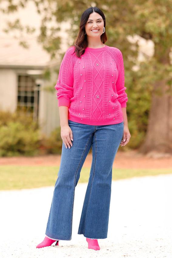 Plus Size Superflex Curvy Flare Leg Jeans