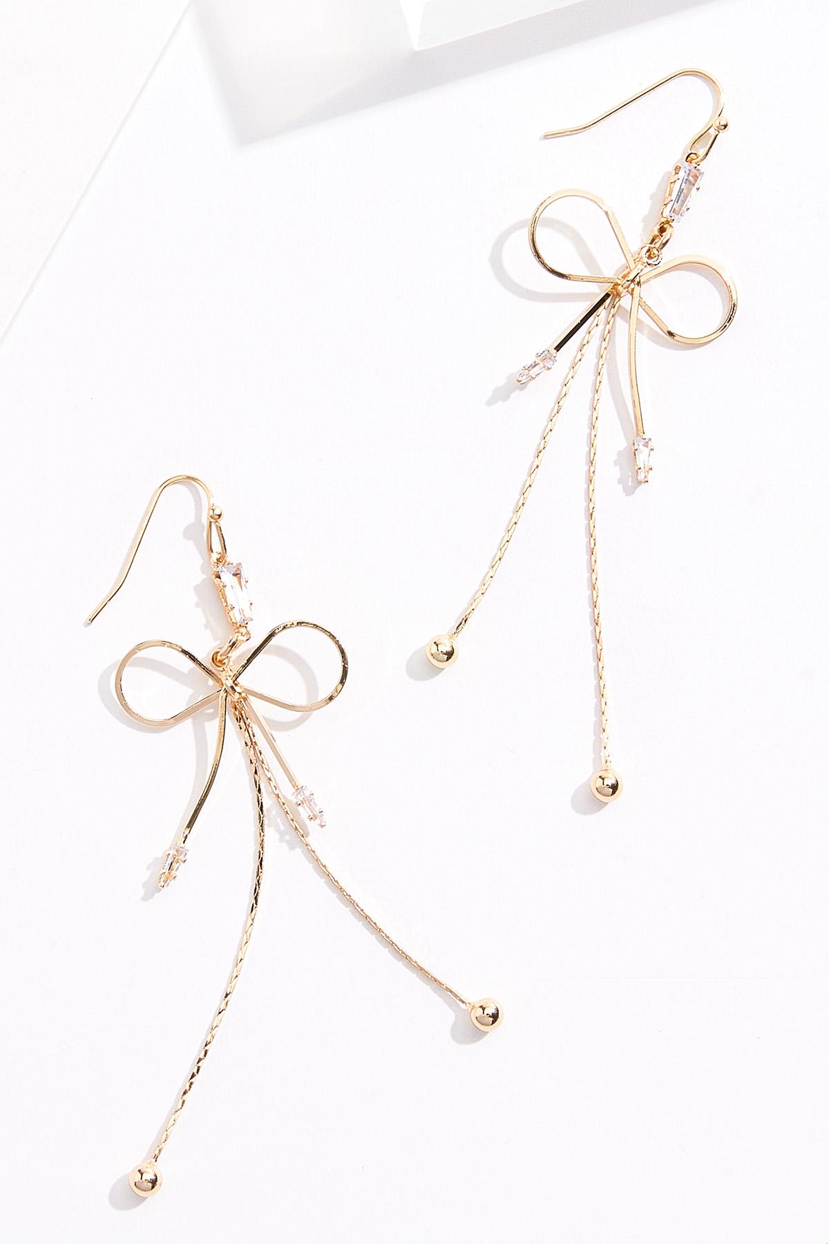 Delicate Gold Bow Earrings