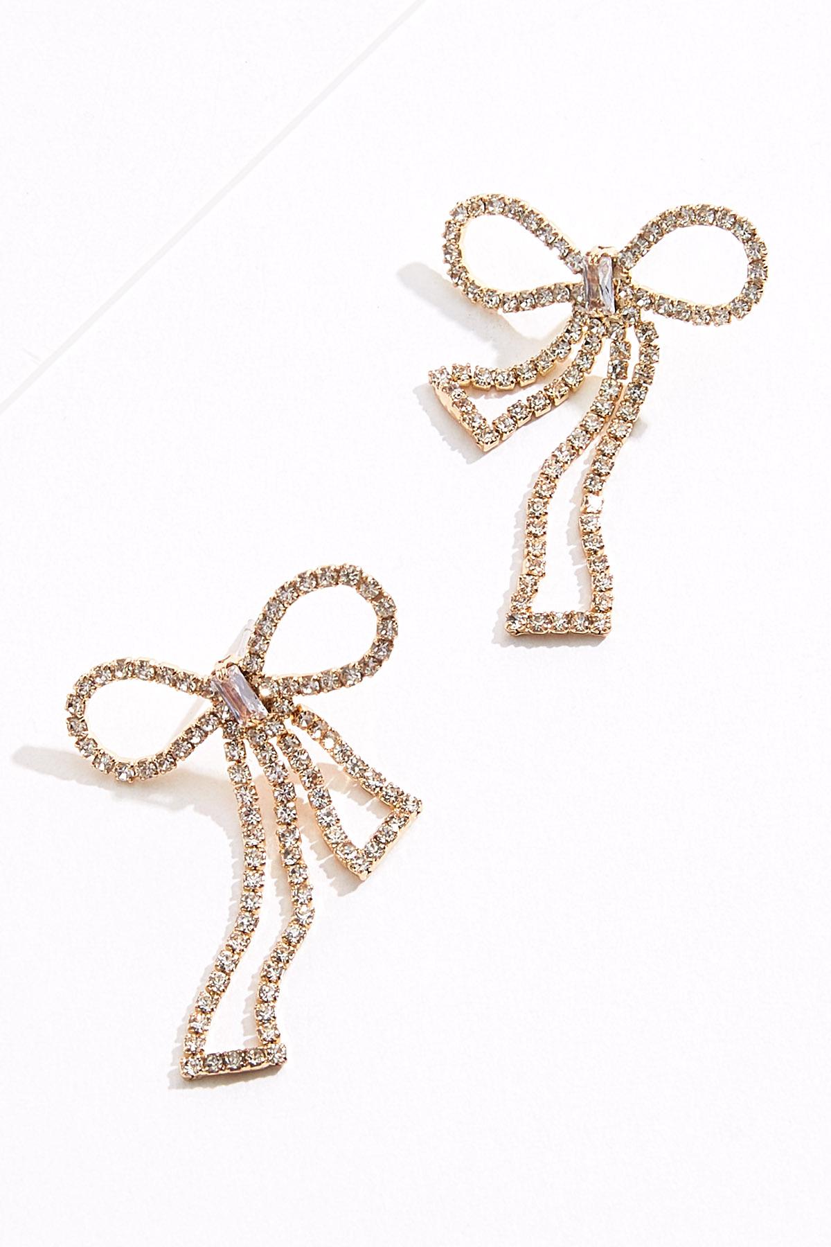 Cubic Zirconia Bow Earrings