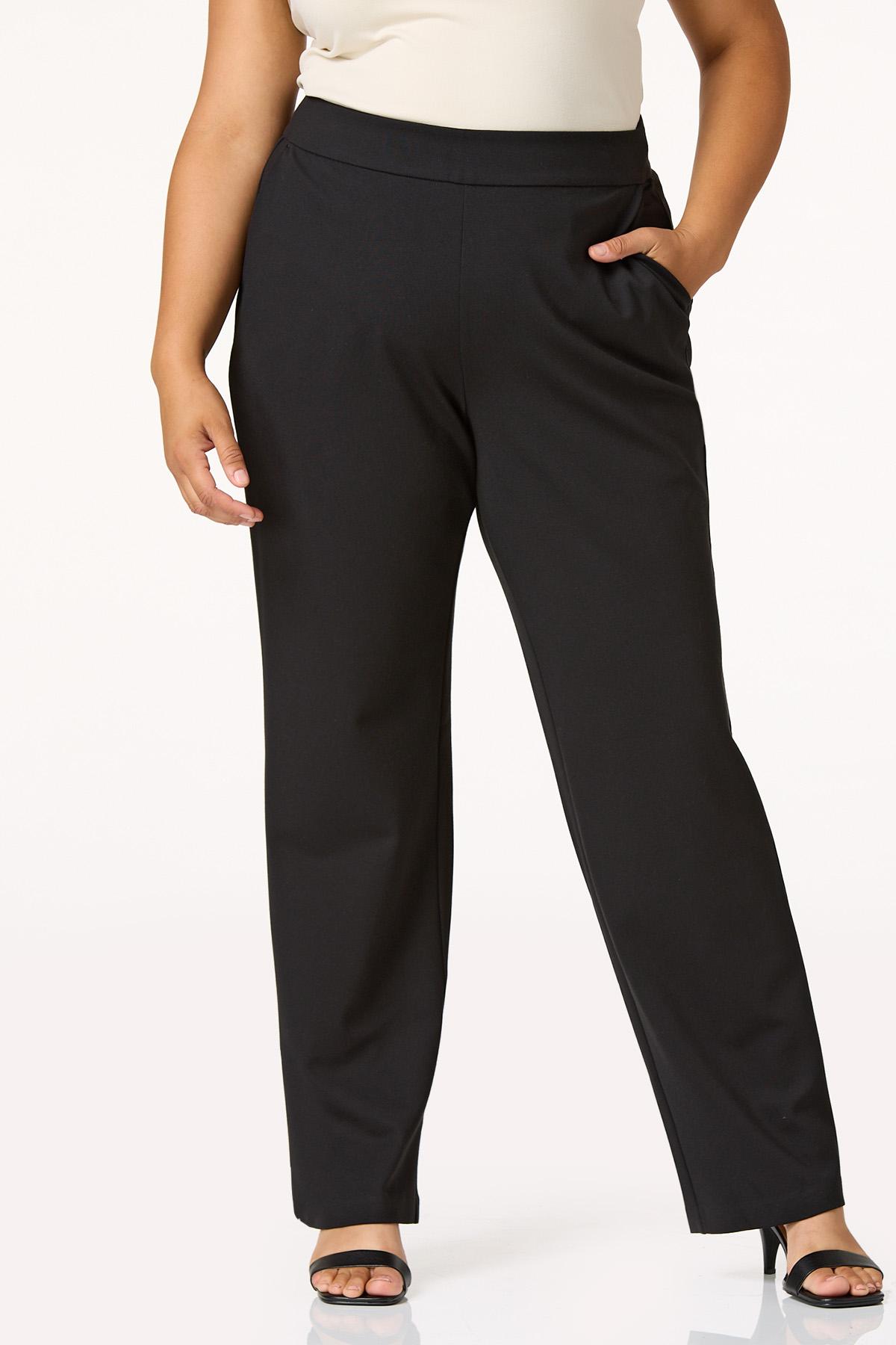 Plus Size Ponte Straight Leg Pants