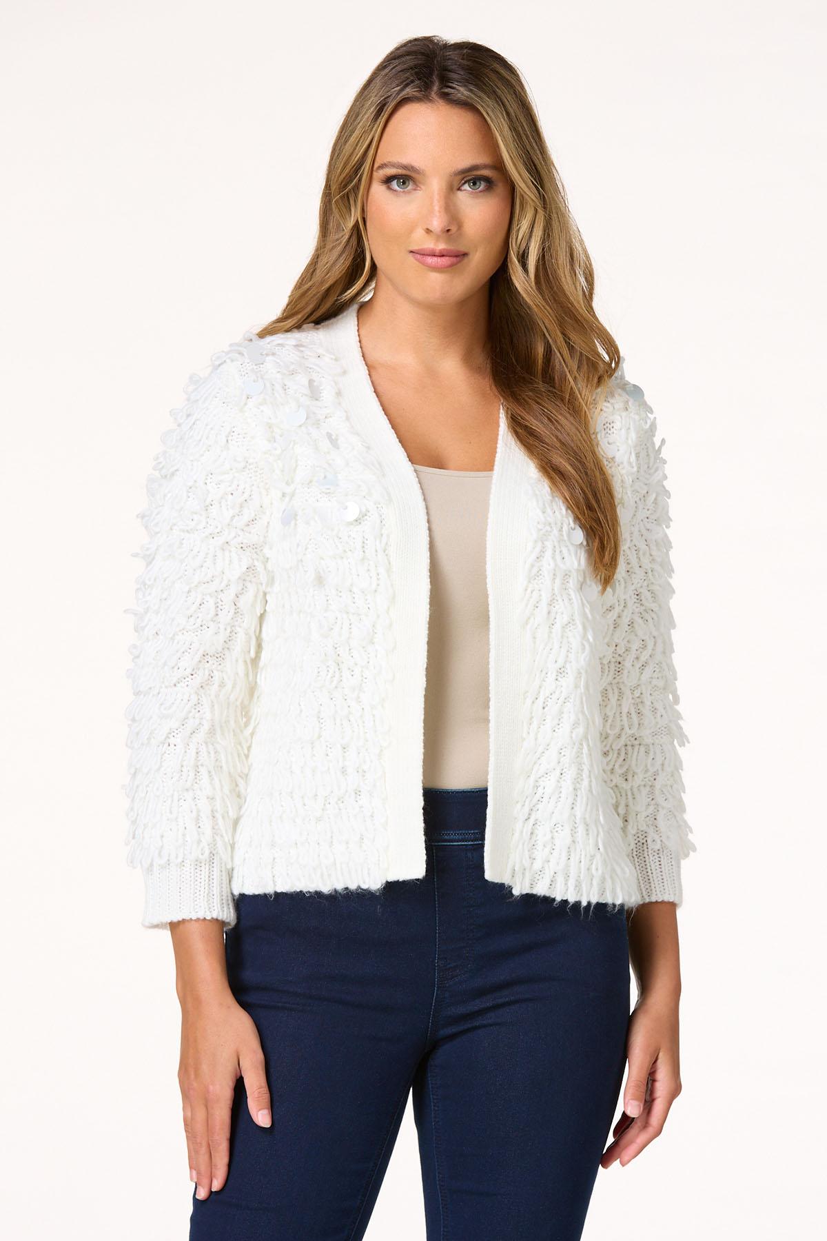 Ivory Textured Cardigan