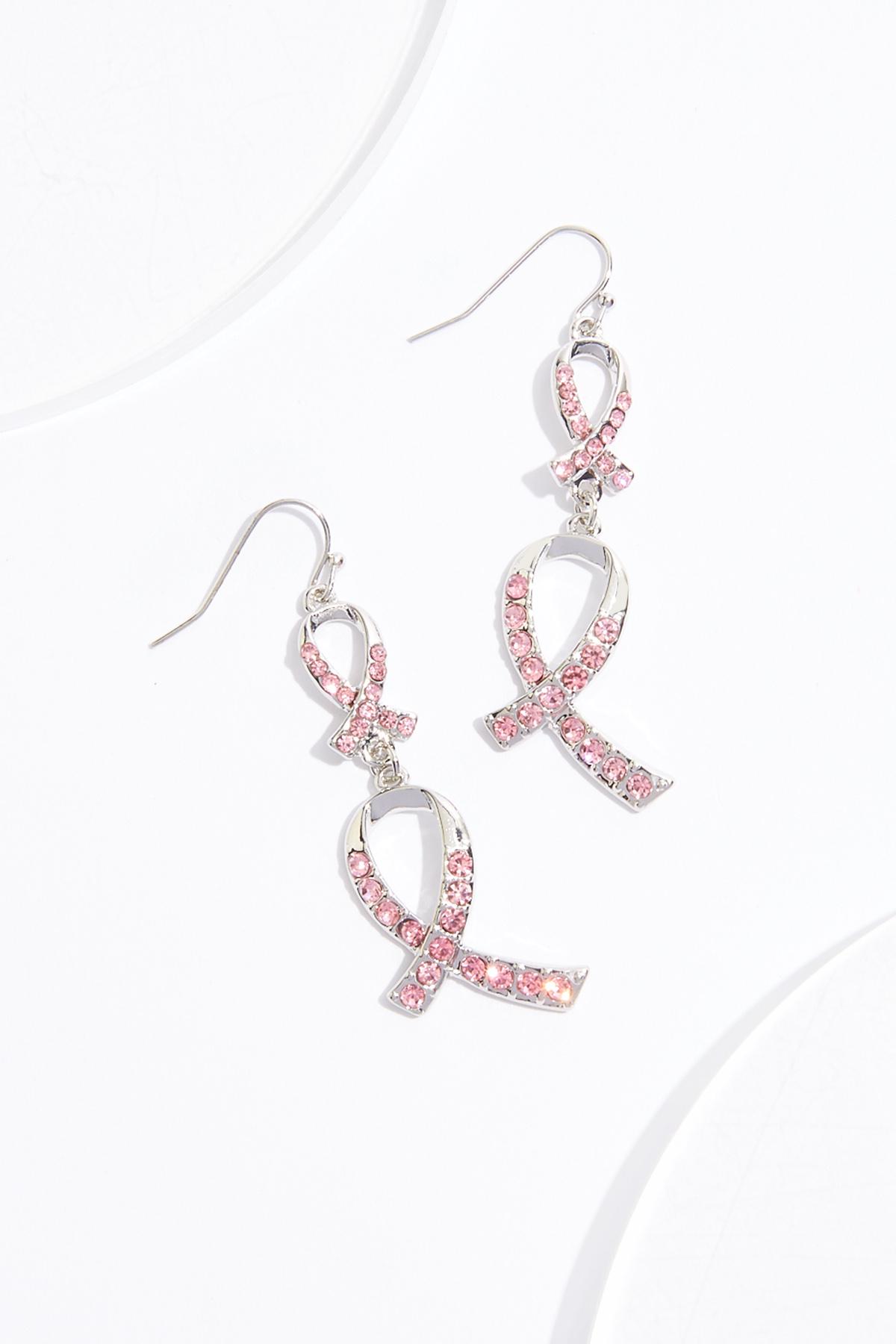 Tiered Awareness Ribbon Earrings