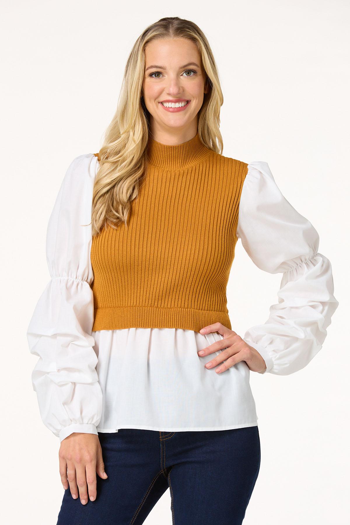 Tiered Puff Sleeve Sweater