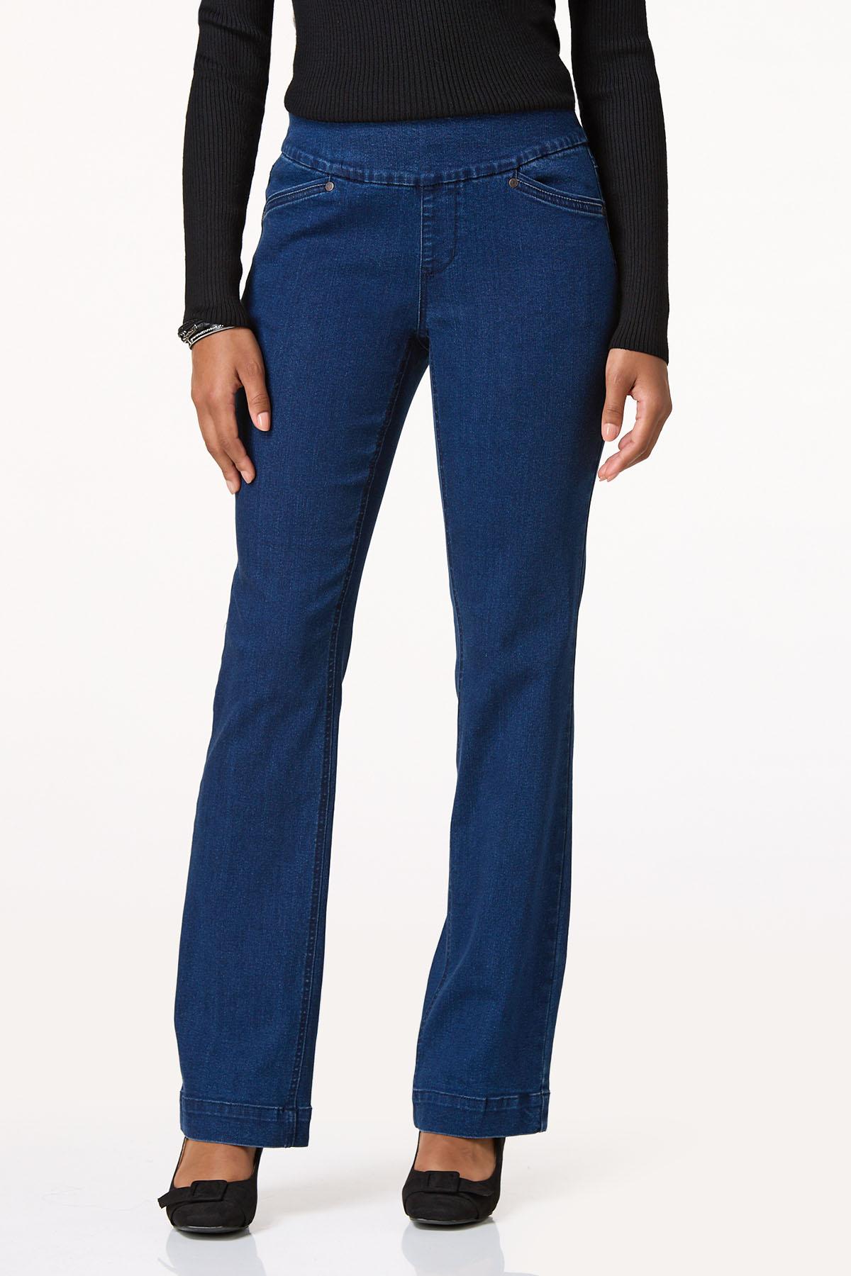 Mid Rise Pull-On Trouser Jeans