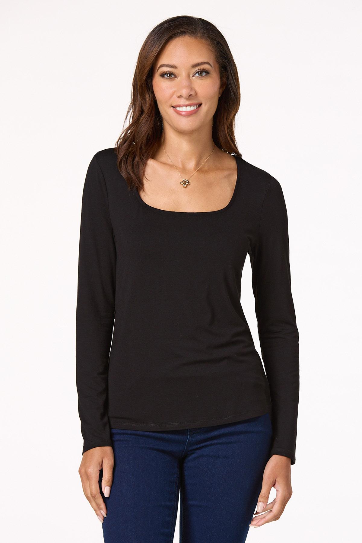 Solid Square Neck Top