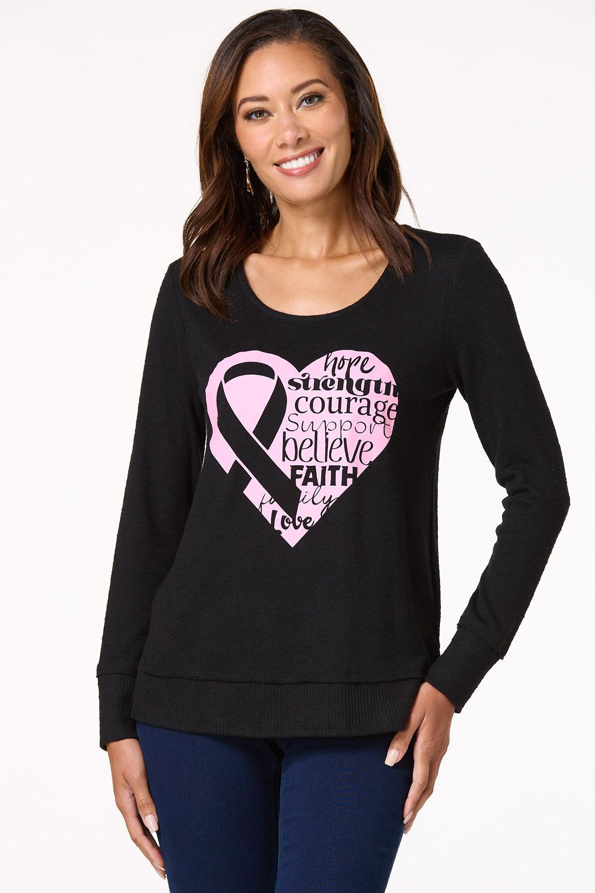 Pink Ribbon Heart Top