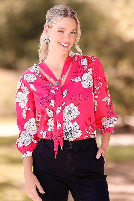 Floral Pink Cosmo Top