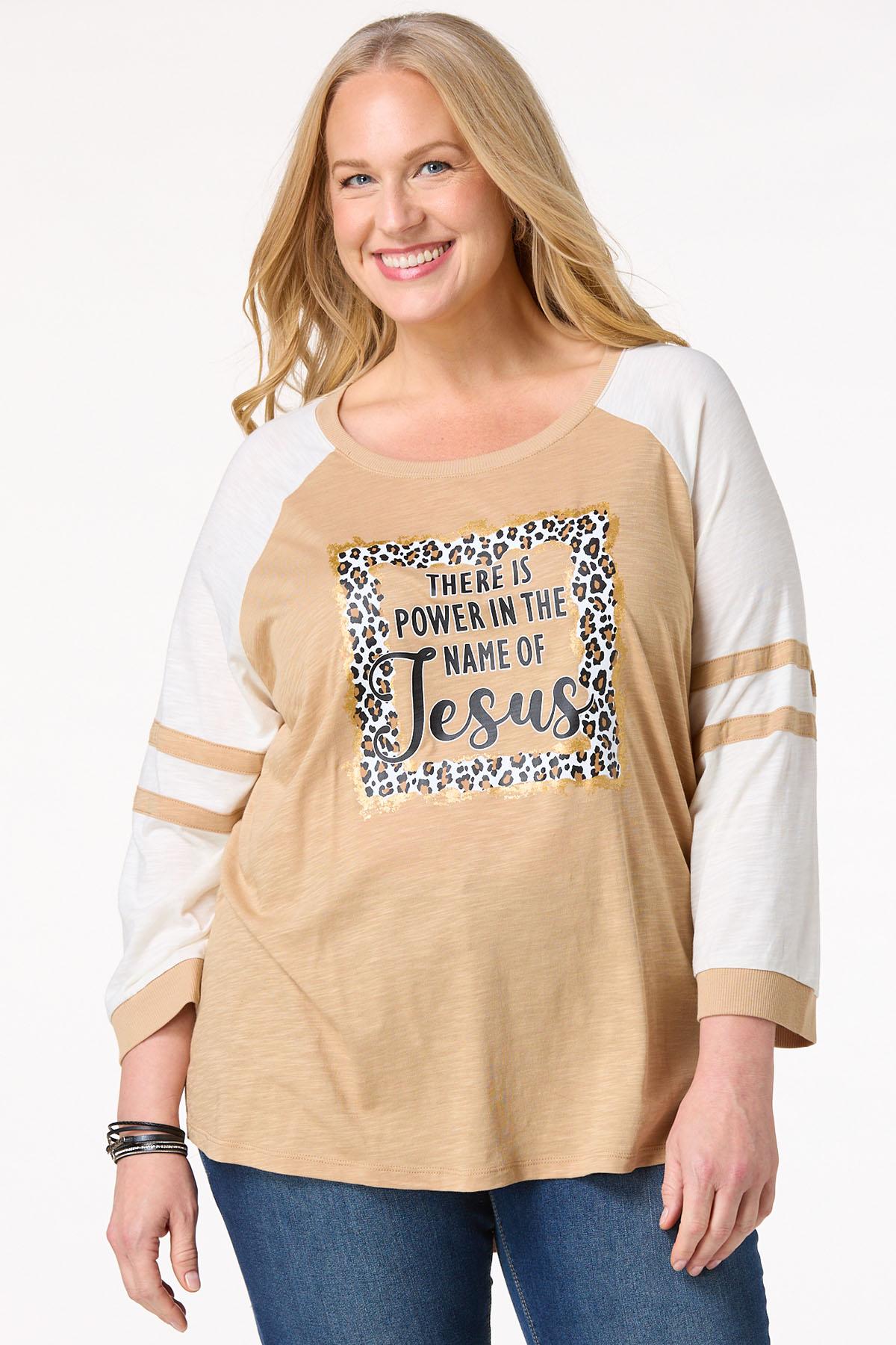 Plus Size Power In The Name Of Jesus Top