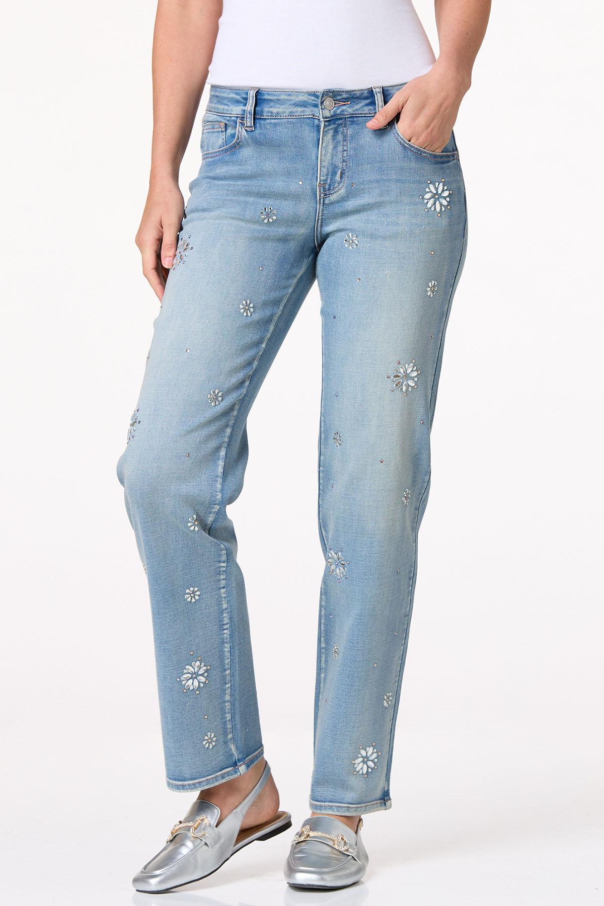 Petite Embellished Starburst Jeans