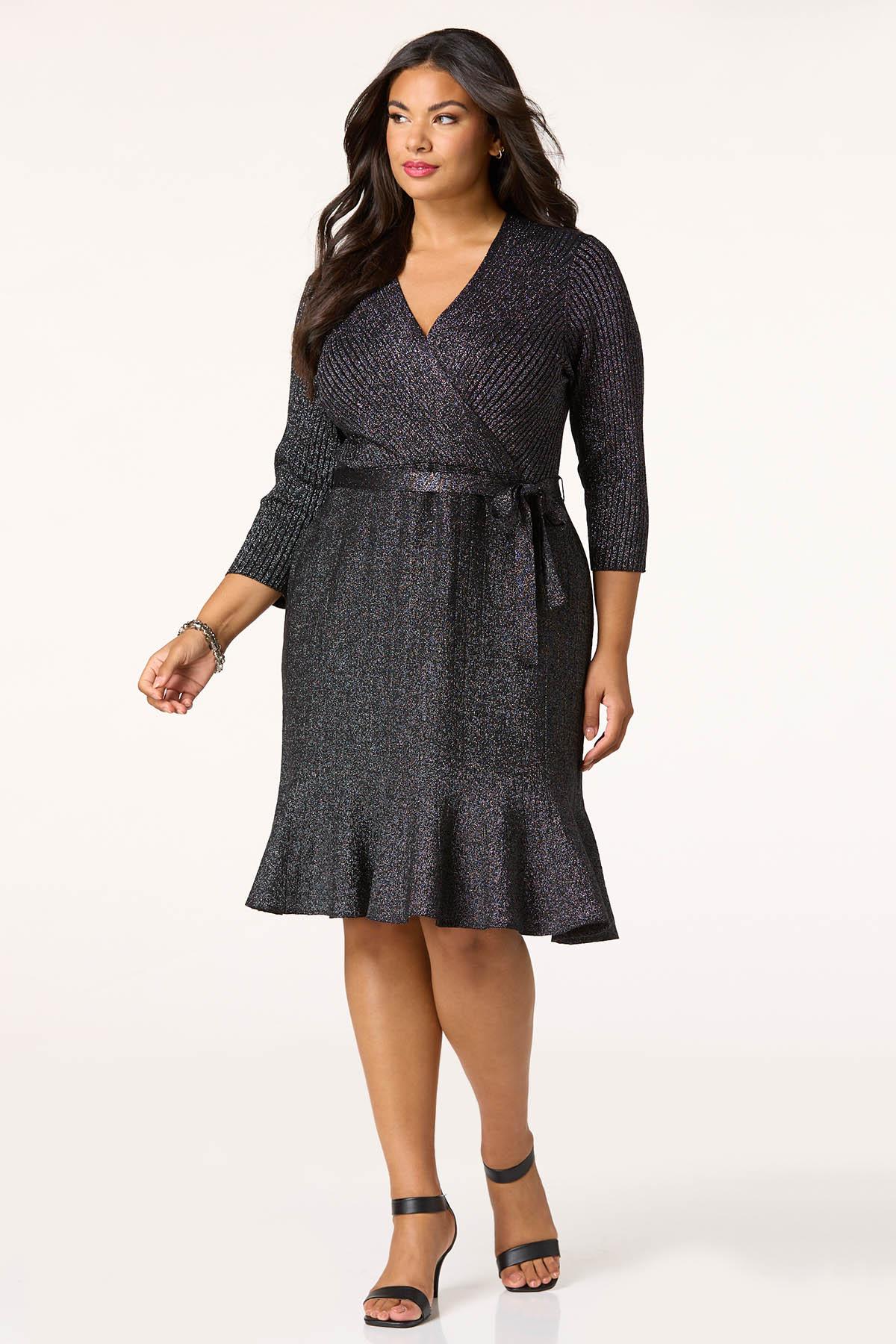 Plus Size Lurex Sweater Dress