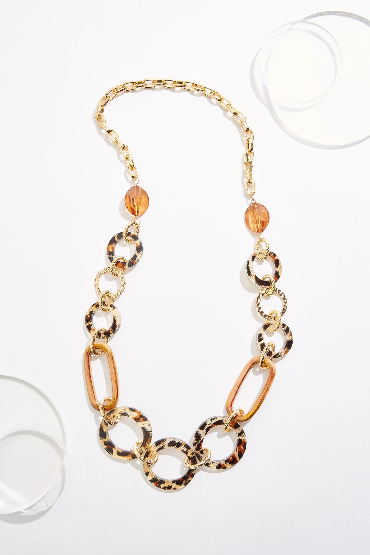 Lucite Animal Chain Long Necklace